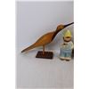Image 6 : Carved Wooden Sandpiper Bird ,Vintage Halls Superior Quality Kitchenware Salt And Pepper Shakers, Mi