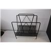 Image 3 : Magazine Rack w/ Wooden Shelf- 9''x 9.5'' x 28''