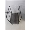 Image 4 : Magazine Rack w/ Wooden Shelf- 9''x 9.5'' x 28''