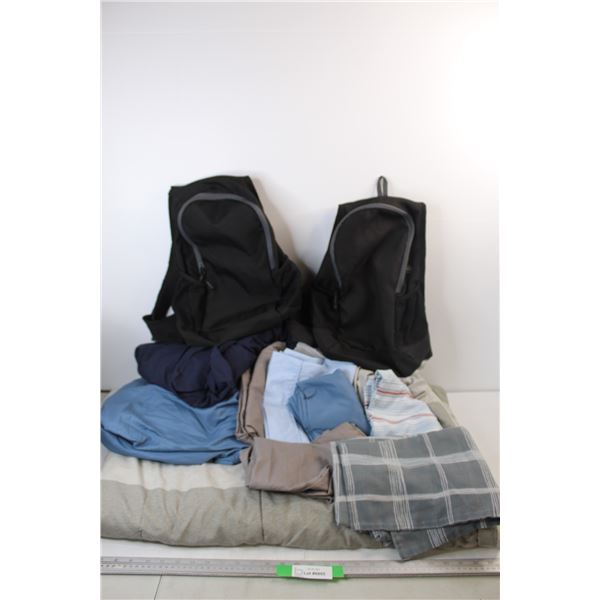 Various Fitted Bedsheets/ Comforters, Pillow Cases- All Twin Sized, Backpacks