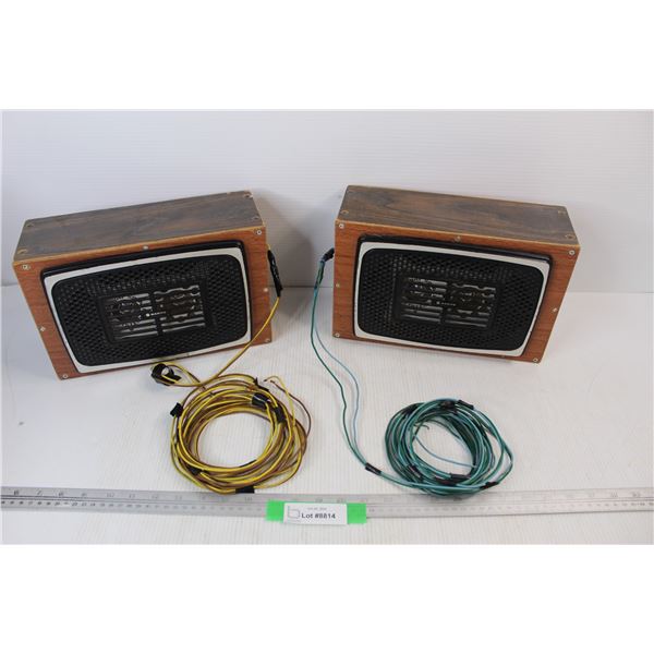 (2) Sanyo Speakers- 12'' x 5'' x 7.5''- Both As Is