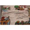 Image 5 : Christmas Tablecloth, (3) bed Sheets/ Blankets, Mickey Mouse, Bernstein Bears, Misc.