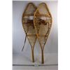 Image 1 : Pair Of Vintage Wooden Snow Shoes- 42.5'' Long