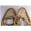 Image 2 : Pair Of Vintage Wooden Snow Shoes- 42.5'' Long