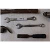 Image 3 : Tape Square, (2) Metal Files, (3) Hammers w/ Wooden Handles, 3/4 Wrench, 11/16 Wrench, Mastercraft C