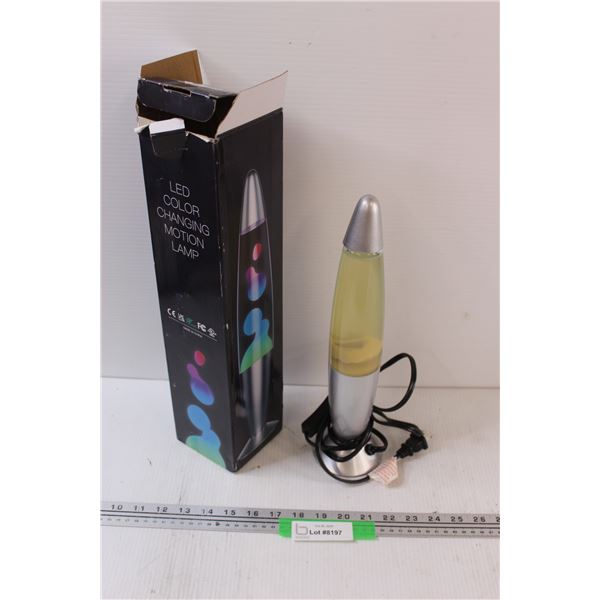 Led Color Changing Lava Lamp - Powers On, As is