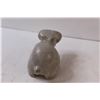 Image 2 : (2) Soapstone Carvings: Polar Bear (Damaged) & Hippopotamus (Some Wear)