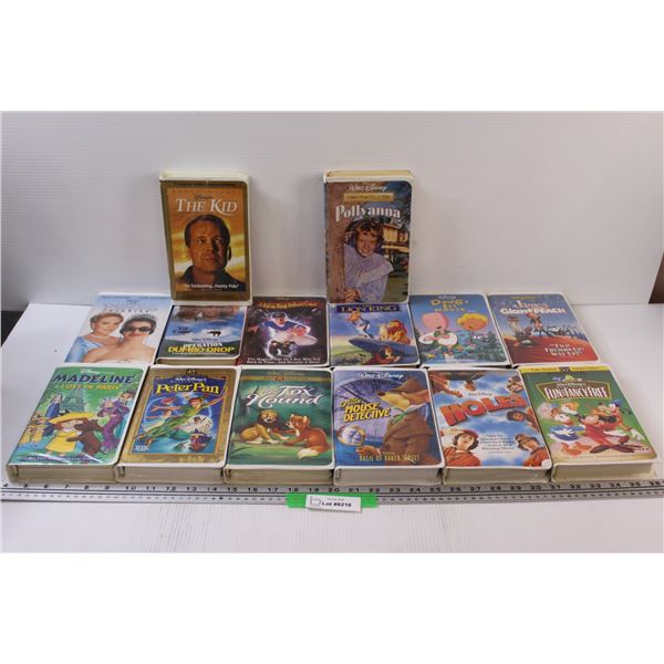 (14) VHS Movies: Disney: Peter Pan, Pollyanna, Holes, Fox & The Hound, Misc.