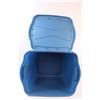 Image 3 : Blue Rubbermaid Tote w/Lid - 18 Gallon