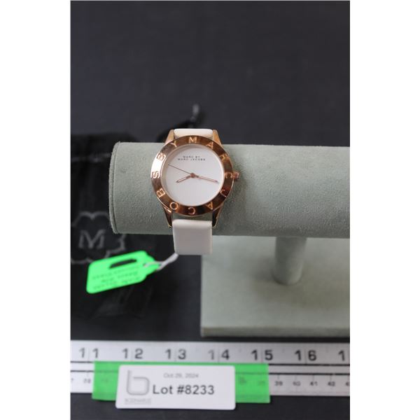 Marc Jacobs Watch, White Band - Needs Battery