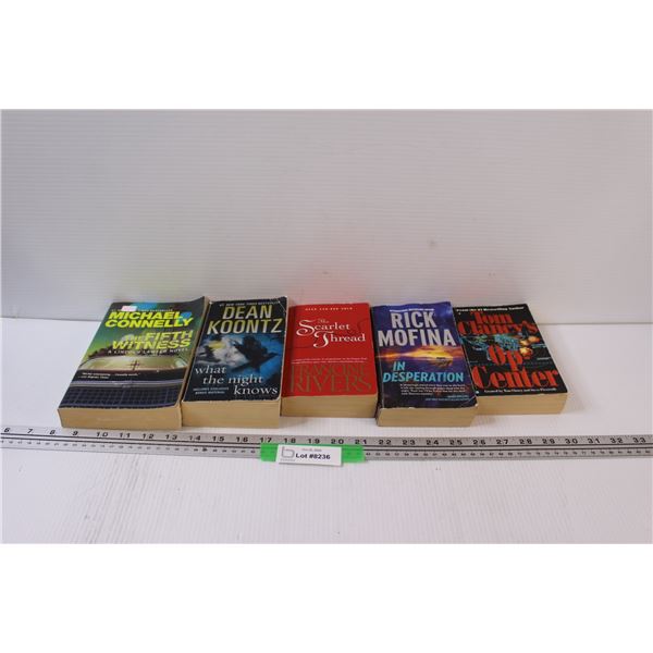 (5) Books: Tom Clancy, Lincoln Lawyer, Misc.