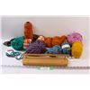 Image 1 : Wooden Towel Rack, (11) Balls of Yarn w/ Bag