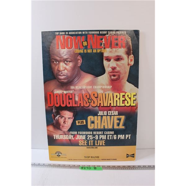 James "Buster" Douglas Vs. Lou Savarese In IBA Heavyweight Championship Match Original Poster - 18" 