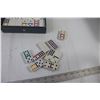 Image 2 : Rummoli Mat, (3) Packs Of Plastic Poker Chips, Dominos Set - All As Is