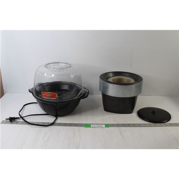 Planter, Popcorn Maker - Cracked Lid Tested Powers On