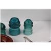 Image 3 : (4) Glass Insulators, Wooden Bowl and Spoon, Nut Cracker, Fork Tongs