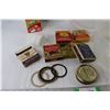 Image 4 : (6) Packs Of Fruit Jar Lids and Rings, Endust Filters, Plastic Cookie Tub