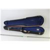 Image 1 : Violin Case 30.5" x 4.75" Deep, Violin Bow, Pitch Pipe - As is