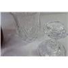 Image 2 : (2) Glass Vases, (1) Glass Fruit Bowl, (1) Glass Candle Holder