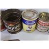 Image 3 : (12) Empty Tins (Folgers, V8, Kiwi etc.)