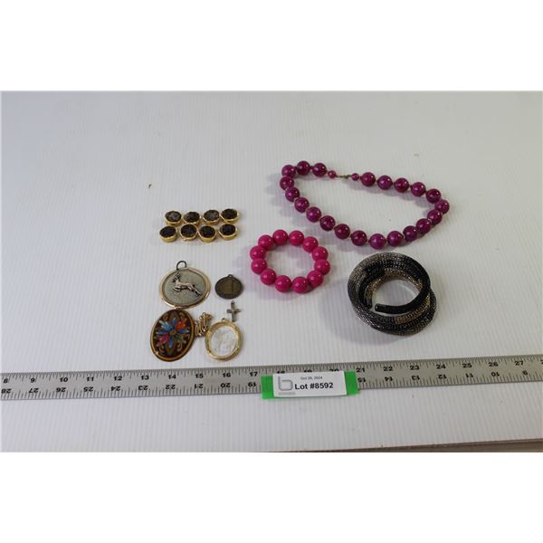 Jewelry - (8) Cufflinks, (6) Pendants, (2) Bracelets, (1) Necklace