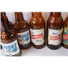 Image 3 : (13) Glass Beer Bottles (Bud, Bohemian, Bradbury, Red Ribbon etc.)