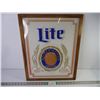 Image 1 : 17.5"x21.5" LITE Beer Sign-Some Sign Cracking and needs frame repair