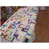 Image 2 : 85"x64" Homemade Quilt-slight damage in pics-needs cleaning