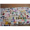 Image 4 : 85"x64" Homemade Quilt-slight damage in pics-needs cleaning