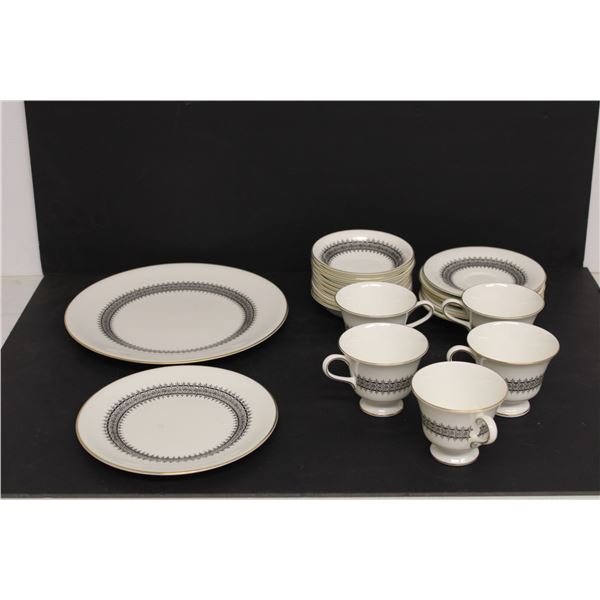 Wedgwood Bone China (5) Cups and Saucers, Plate, (10) Bowls