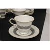 Image 2 : Wedgwood Bone China (5) Cups and Saucers, Plate, (10) Bowls