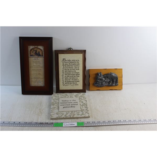 Framed Quote and Indigenous Wall Decor