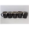 Image 3 : (8) Black Japan Coffee Cups w/ Foam Looking Top Outline