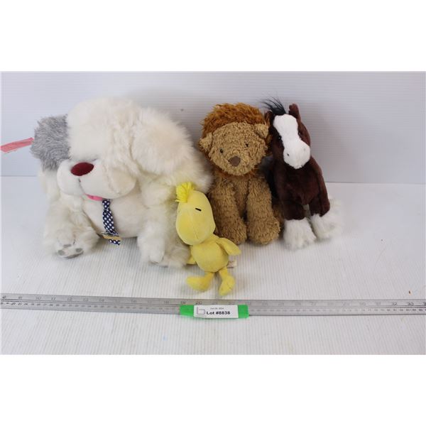 (4) Various Stuffies, Chubby Cheeks, Peanuts, Misc.