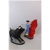 Image 2 : White Ware Bull Fighter w/ Bull Home Decor