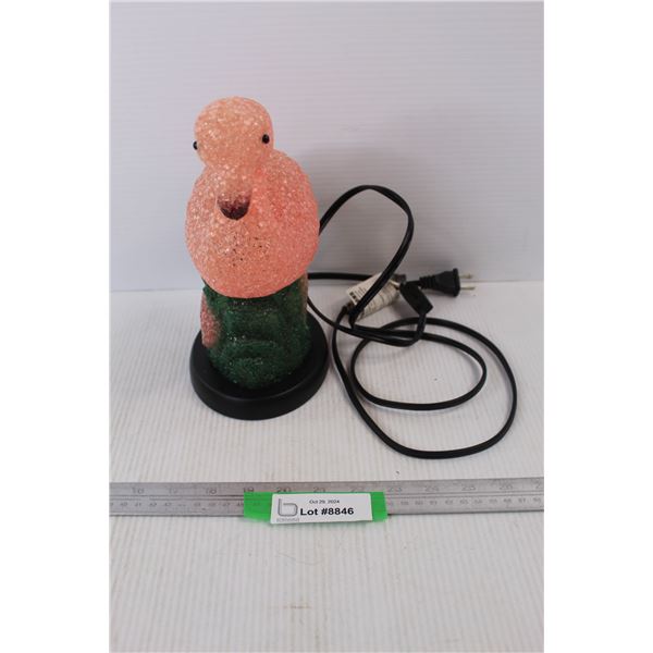 Melted Plastic Flamingo Lamp- Powers On