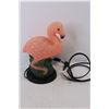 Image 3 : Melted Plastic Flamingo Lamp- Powers On
