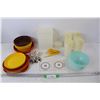 Image 1 : Lot Of Assorted Tupperware Containers, Royal Bank Coasters, Children's Cutlery