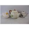 Image 2 : (2) Teapots, Gibson Stafford's Hire, Teleflora Gift Rose Teapot, Unmarked Goose On Nest Ornament