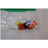 Image 2 : (3) Bags Of Various Lego bricks, Trains For Dominos, Rocks/ Bones