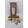 Image 2 : Vintage Gulf Gas Station patch, Pocket Knives, Pins, Crib Board, Misc.