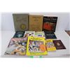 Image 1 : (11) Various Books, Canadian Five Cent Coins, Pickers Pocket Guide, Baseball 88 Sticker Album, Misc.