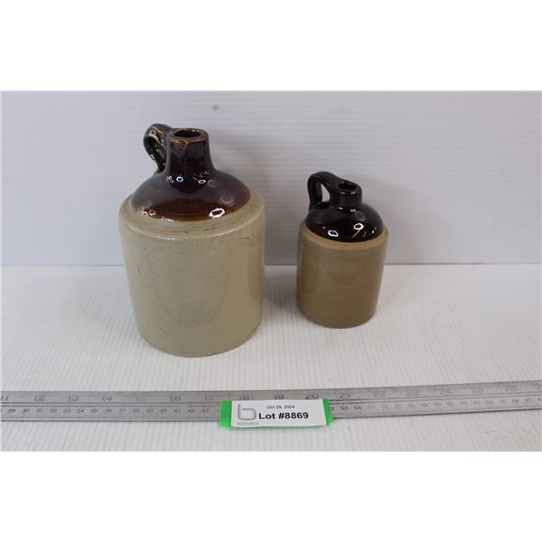 (2) Vintage Stoneware Jugs