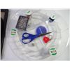 Image 2 : Container of Sewing Items and (3) Picture Frames