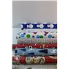 Image 7 : (4) Wrapping Gift Paper Rolls, Christmas Ornaments and Decorations