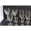 Image 10 : (3) Crystal Goblets, (3) Glass Goblets, Beer Glass and (5) Liquor Glasses