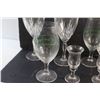 Image 13 : (3) Crystal Goblets, (3) Glass Goblets, Beer Glass and (5) Liquor Glasses