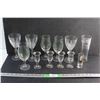 Image 1 : (3) Crystal Goblets, (3) Glass Goblets, Beer Glass and (5) Liquor Glasses