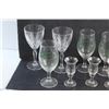 Image 4 : (3) Crystal Goblets, (3) Glass Goblets, Beer Glass and (5) Liquor Glasses