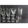 Image 8 : (3) Crystal Goblets, (3) Glass Goblets, Beer Glass and (5) Liquor Glasses